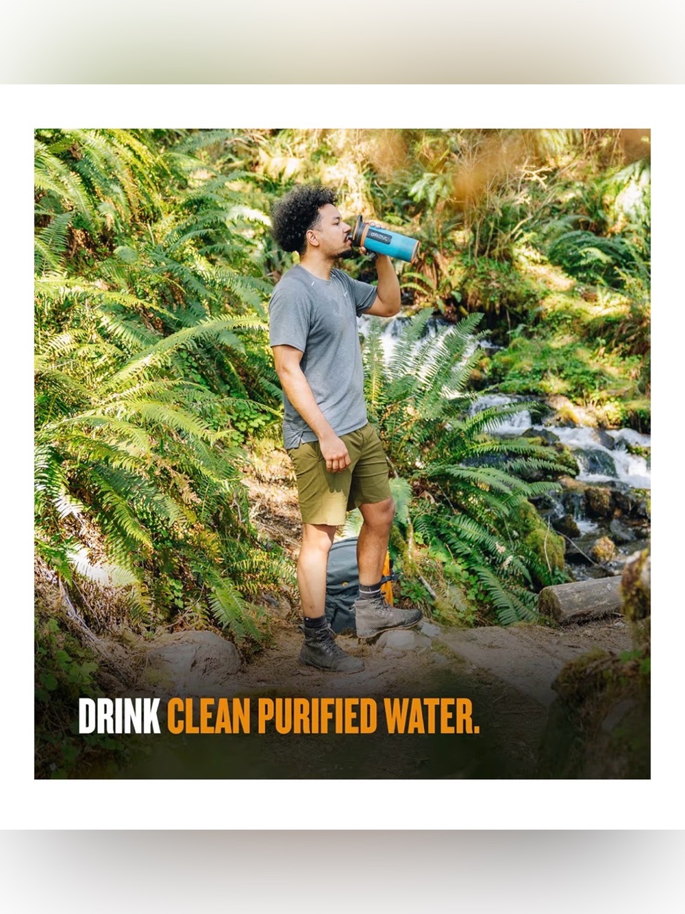 Blue Travel Water Bottle with Leak‑Resistant Cap - Picture 7 of 11